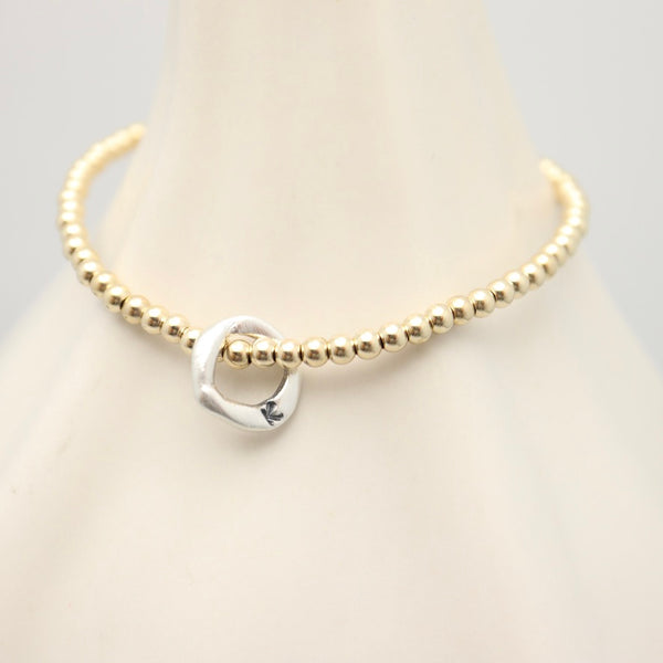 GOLD & FINE SILVER Link Personalized Bracelet