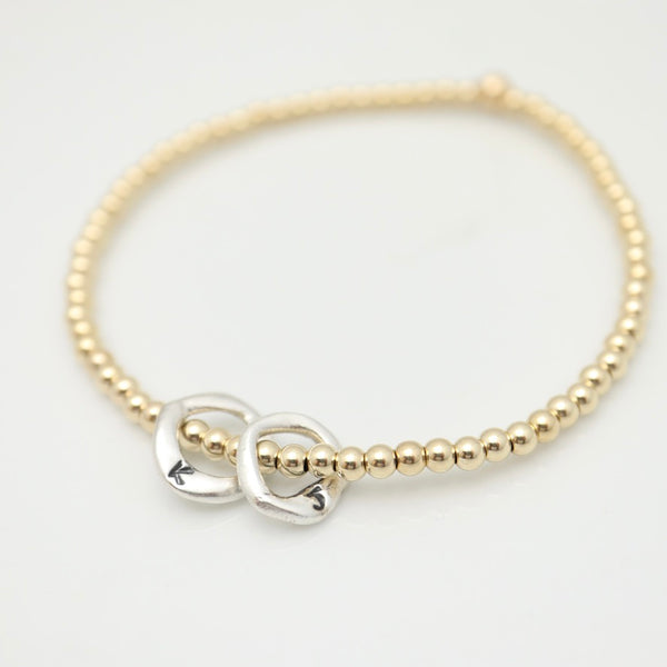 GOLD & FINE SILVER Link Personalized Bracelet