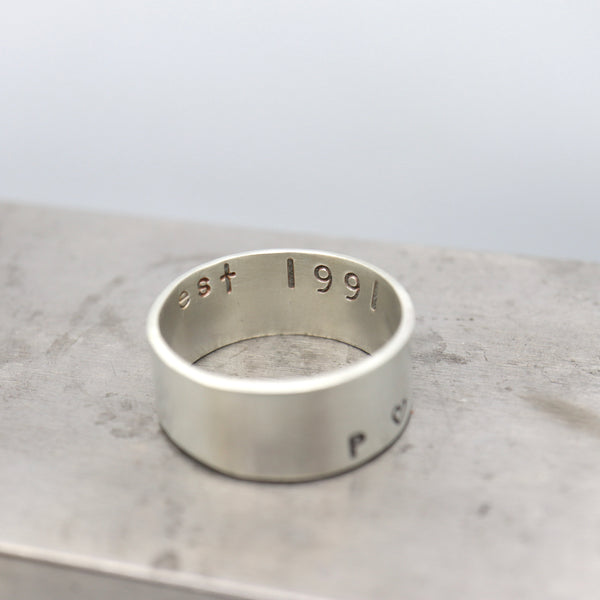 Sterling silver 8mm Ring