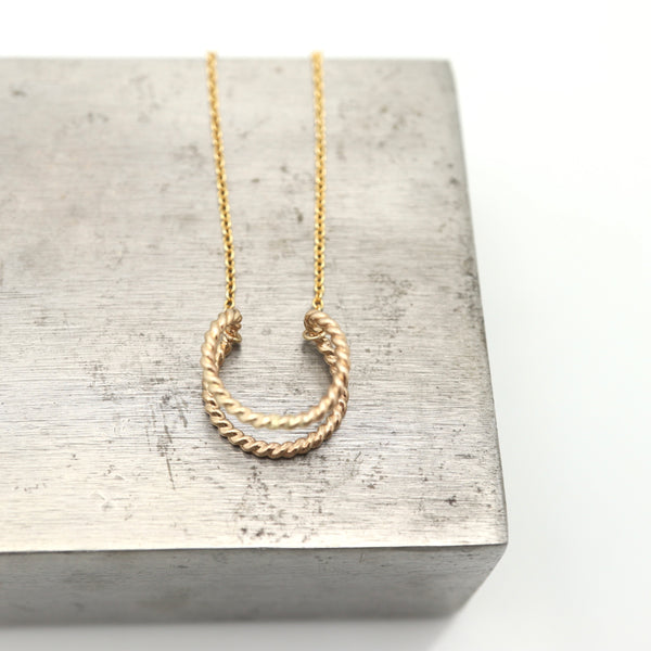 Entwined Collection:  Gold Crescent Necklace