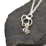 Entwined Collection:  Herkimer Diamond Cage Necklace