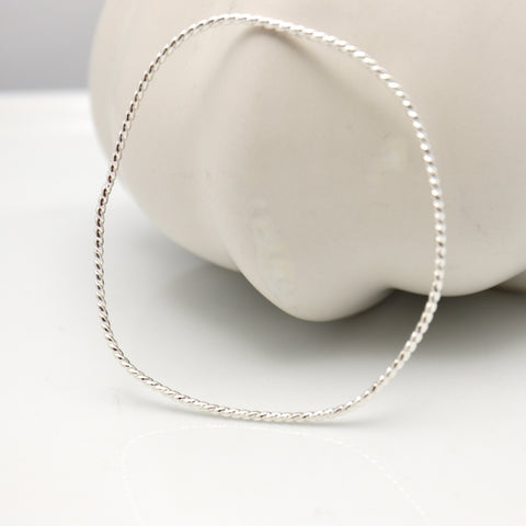 Entwined Collection:  Freeform Silver Bangle