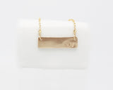 Rectangle Personalized Bar Necklace - Bronze