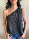Contour Collection: Squared Silver Linked Short Necklace