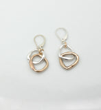 LINKS Collection - Entwined Bronze & Fine Silver Chunky Earrings