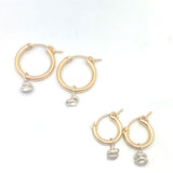 GOLD Elements: MOD Gold Hoops & Silver Charm