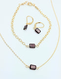 Cubist Collection:  Garnet Earrings