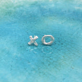 XO Freeform Silver Earrings