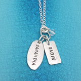 One Oval One Rectangle Personalized Necklace