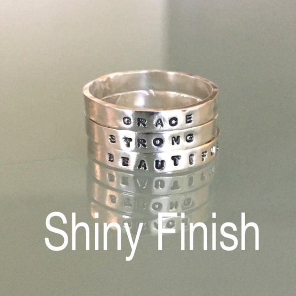 Sterling Silver 3mm Personalized Ring
