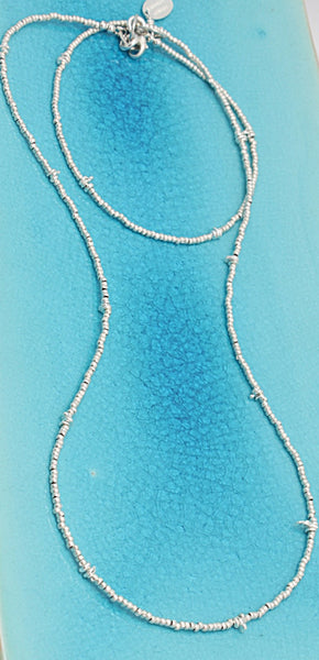 SILVER Collection: Silver Beaded Interlude Necklace or Wrap Bracelet