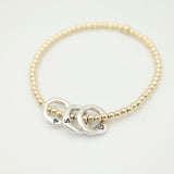 GOLD & FINE SILVER Link Personalized Bracelet