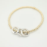 GOLD & FINE SILVER Link Personalized Bracelet