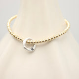 GOLD & FINE SILVER Link Personalized Bracelet