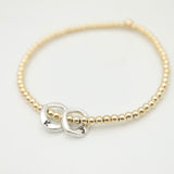 GOLD & FINE SILVER Link Personalized Bracelet