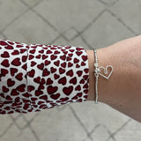 ADORE Silver Heart Stretch Bracelet