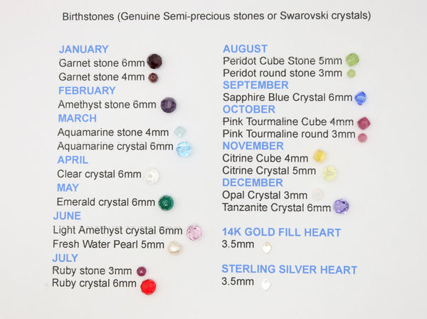 GOLD Birthstone Friendship Bracelets