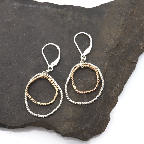 Entwined Collecction: Bold Mixed Metal Entwined Earrings