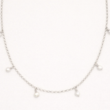 Pearl necklace on a white background