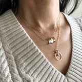 ERSA Cylinder Necklace - Gold chain