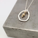 ERSA Mid Silver Oval Necklace