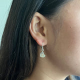 Fine Silver Concave Heart Earrings