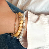 Helix Collection: Light Blue Jade Stretch Bracelet