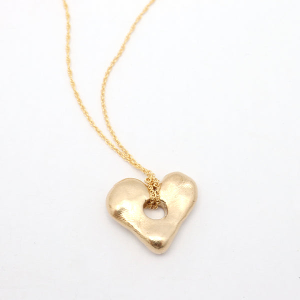 Full Heart Necklace - Bronze