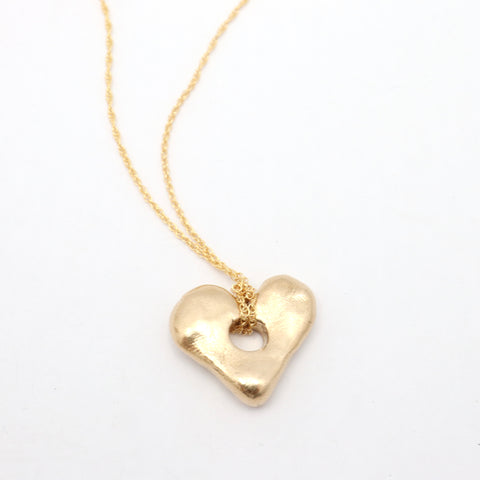 Full Heart Necklace - Bronze