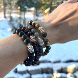 Halo Collection:  Jasper Rocky Butte Stone & Gold Halo Twist Charm