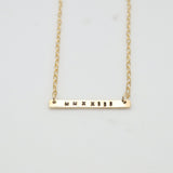 GRAD MMXXIII (2023) Collection:  14 kt gold filled Bar Necklace
