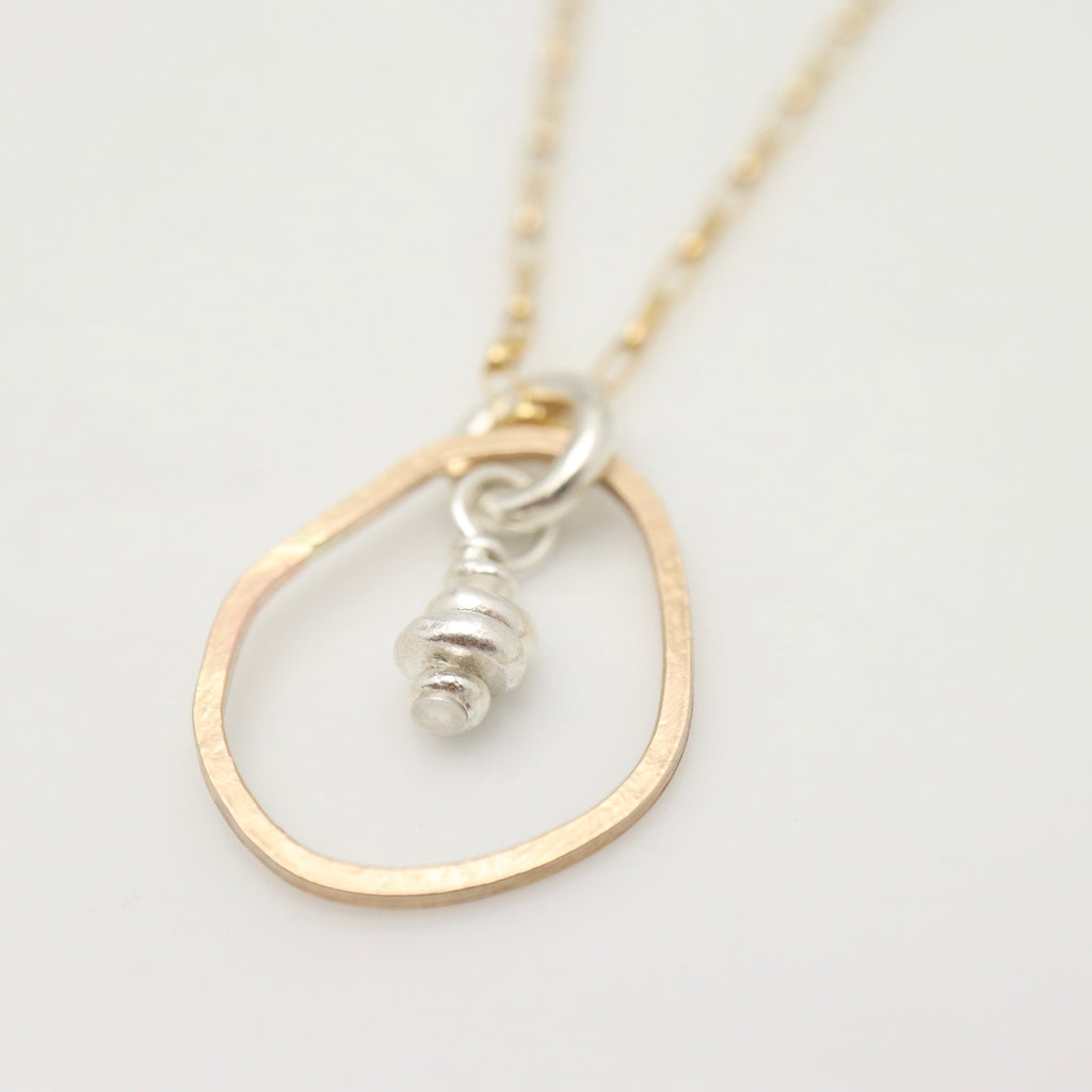ERSA Mid Gold Oval Necklace