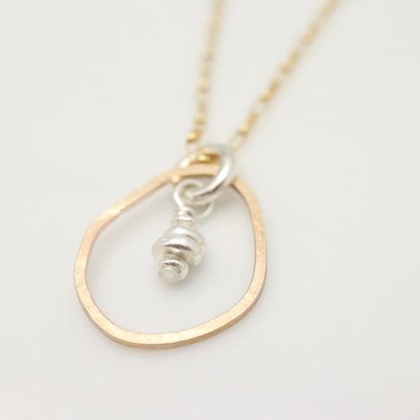 ERSA Mid Gold Oval Necklace