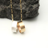 ERSA Cylinder Necklace - Gold chain