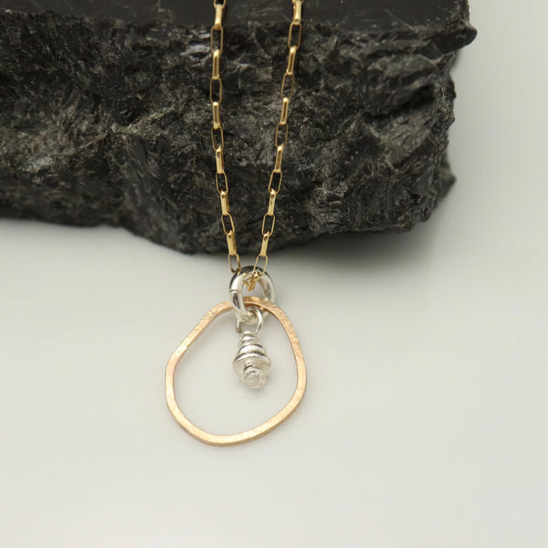 ERSA Mid Gold Oval Necklace