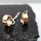 ERSA Gold Cylinder Earrings