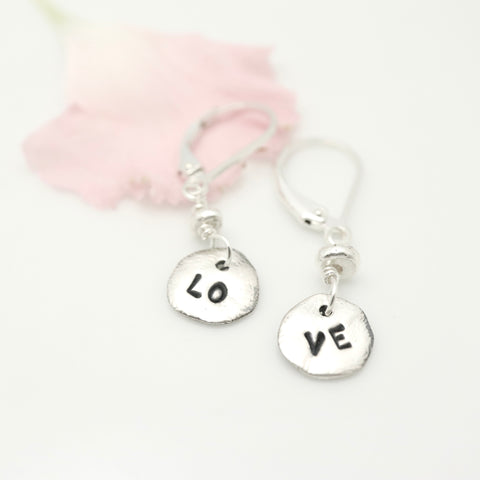 LO VE Fine Silver Earrings