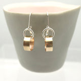 ERSA Gold Cylinder Earrings