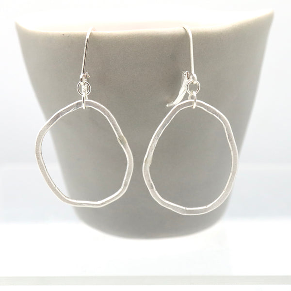ERSA Bold Silver Oval Earrings