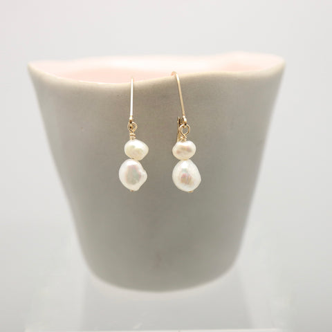 Duo Baroque & Fresh Water Pearl Earrings