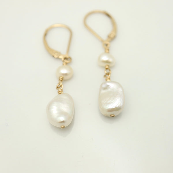 Keishi & Fresh Water Pearl Drop Earrings