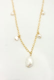 Cascade Keshi Pearl Drop Necklace