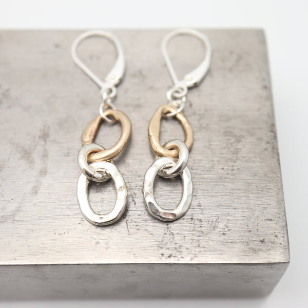 Curved Collection: Mixed Metal Curve Earring