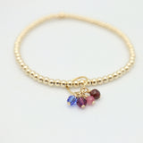 Gold Heart Birthstone Friendship Bracelet