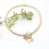 Gold Heart Birthstone Friendship Bracelet