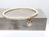 Gold Heart Birthstone Friendship Bracelet