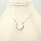 Entwined Collection:  Silver Crescent Necklace