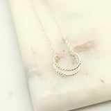 Entwined Collection:  Silver Crescent Necklace