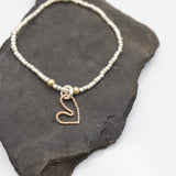 ADORE Gold Heart Stretch Bracelet
