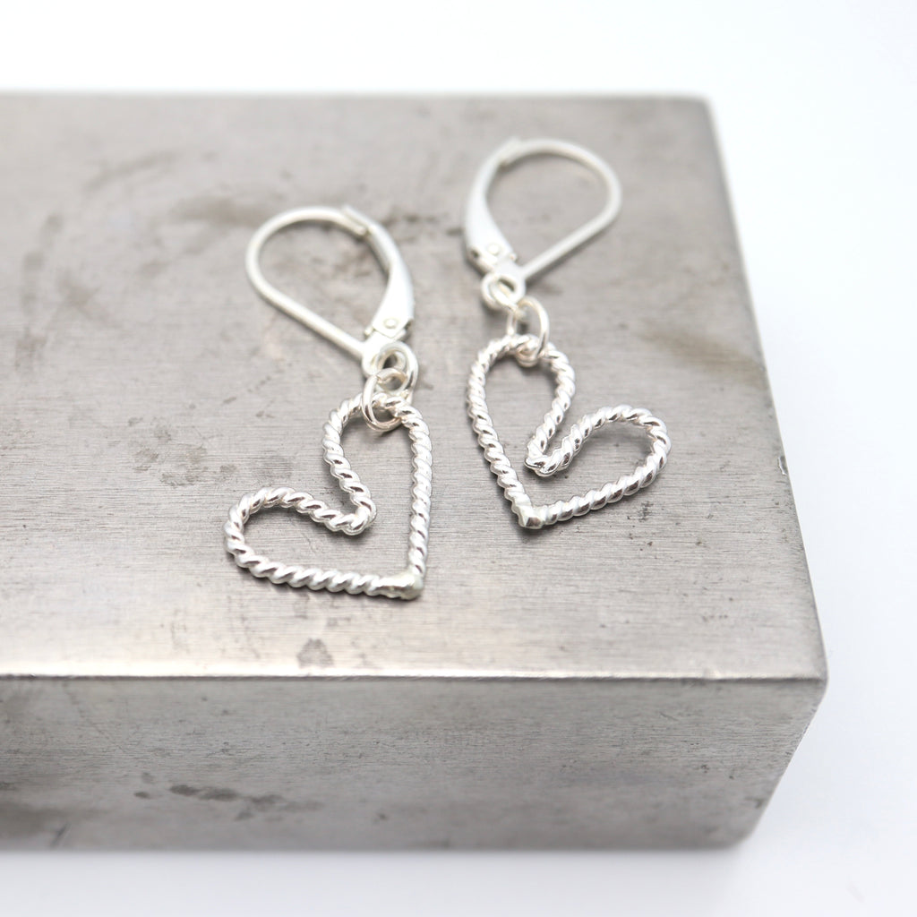 ADORE Silver Heart Earrings